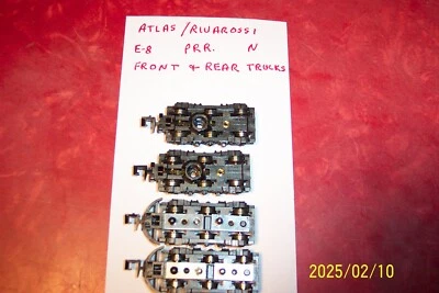 ATLAS/RIVAROSSI, PRR. EMD- E-8 DIESEL, FRONT & REAR TRUCKS, LIGHTLY USED, N Scal - Image 1 of 4