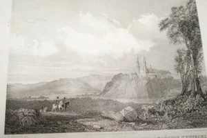 POLOGNE CRACOVIE VISTULE COUVENT EGLISE TYNIEC GRAVURE SUR ACIER 1842 R3591 - Foto 1 di 2