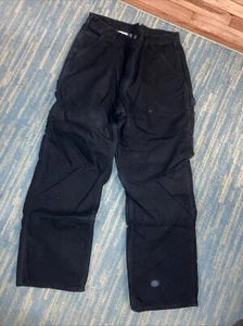 Carhartt Flannel Lined Carpenter Pants Mens Size 36x30 Black B111 BLK Workwear - Picture 1 of 6