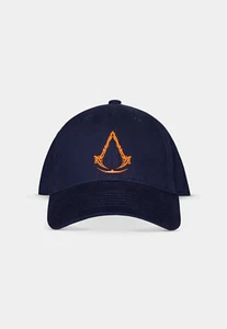 OFFICIAL ASSASSIN'S CREED MIRAGE ORANGE SYMBOL NAVY BLUE SNAPBACK BASEBALL CAP - Picture 1 of 5