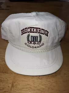 Vintage Breckenridge Ski Colorado White Rope Hat Cap - Picture 1 of 6