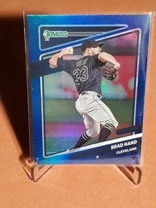 2021 Donruss Baseball Base Holo Blue #138 Brad Hand - Cleveland Indians - Picture 1 of 2
