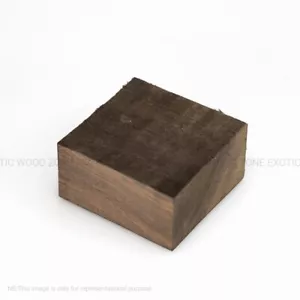 Tazón/plato de nogal negro que gira en blanco cuadrado bloque de madera 6""x6""x2"" (1 pieza) - Imagen 1 de 3