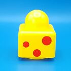 Lego Duplo Primo Yellow 1x1 3 Red Spots Pattern Brick Rabbit Logo Baby Chunky