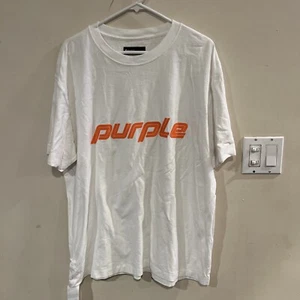 Camiseta deportiva texturizada de marca púrpura para hombre talla grande - Imagen 1 de 7