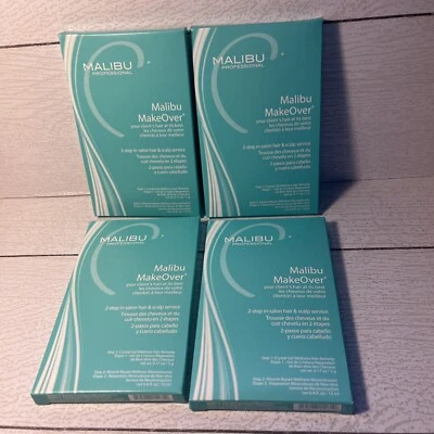 Lot of 4- Malibu C Malibu MakeOver 2 Step In Salon Hair & Scalp Service - Image 1 of 3