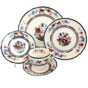 CHINESE ROSE by Spode 5 Piece Place Setting TALL CUP NEW NEVER USED made England - Picture 1 of 9