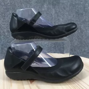 Naot Shoes Womens 40 Koati Casual Mary Jane Flats Black Leather Hook And Loop - Picture 1 of 16