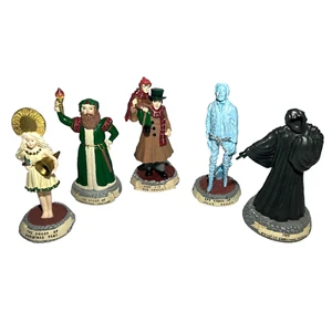 5 Novelino A Christmas Carol Figurines Past Present Future Marley Tiny Tim - Picture 1 of 20