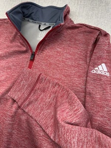 Adidas Men's Climawarm Sideline 1/4 Zip Coaches Top Red MEDIUM Team Issue - Picture 1 of 10