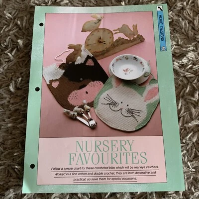 VINTAGE CREATIVE NEEDLES PATTERN NURSERY FAVOURITES CROCHET PATTERN IN 4ply YARN - Image 1 of 3