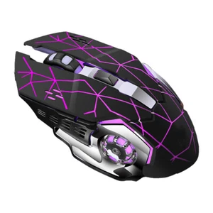 Rechargeable X8 Wireless Game Mouse Silent Led Backlit Usb 1800Dpi Optical GFL - Picture 1 of 6