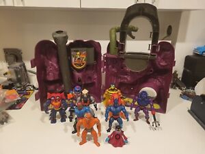 He-Man MOTU Snake Mountain Lot Vintage Playset Figures FREE SHIP 80s toys retro