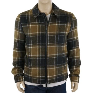 SHAQUILLE O'NEAL XLG Men's LARGE TALL Brown & Tan HONEY PLAID Full Zip JACKET - Picture 1 of 22
