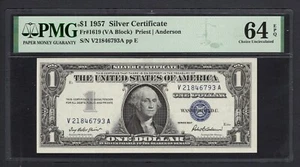 United States-Silver Certificate 1 Dollar 1957 Fr#1619 (VA Block) UNC Grade 64 - Picture 1 of 2