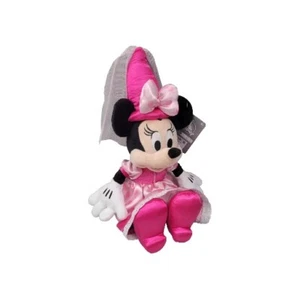Disney Parks Minnie Mouse in Pink Princess & Veil Outfit 17in Stuffed Plush Toy - Picture 1 of 9