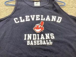 Cleveland Indians Shirt Mens Medium Blue Chief Wahoo Vintage 2003 MLB Tank Top - Picture 1 of 6