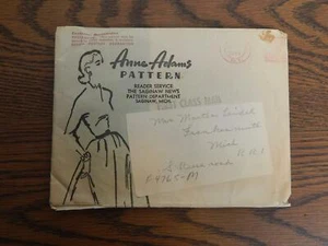 Delantal Anne Adams #4765 1956 de colección pedido por correo patrón de costura sin usar y completo - Imagen 1 de 4