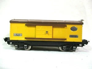 Coche de caja calibre O MTH # 2814 de 2800 serie O 10-8018 en ferrocarril amarillo y marrón - Imagen 1 de 6
