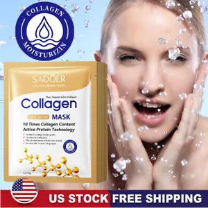 40Pcs Anti-Wrinkle Collagen Face Mask Moisturizing Anti-Aging Repair Brightening - Picture 1 of 21