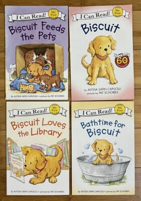 4ct I Can Read! My First Shared Reading Biscuit Paperback Books Young Readers - Image 1 of 2