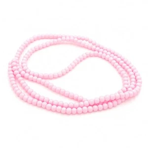 Vintageparts DIY Glasperle in rosa 4mm 1 Strang - Bild 1 von 4