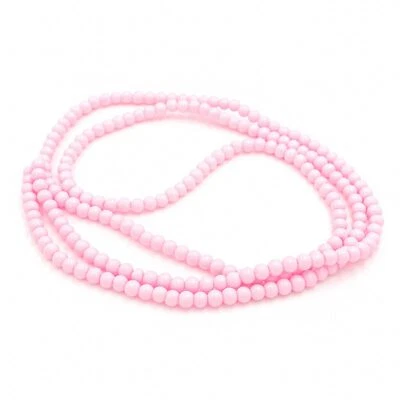 Vintageparts DIY Glasperle in rosa 4mm 1 Strang - Bild 1 von 4