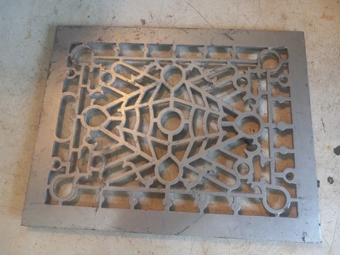 Vintage Cast Iron Ornate Cold Air Return Hot Air Duct Cover Register Grate Cover