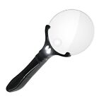 Securityman Hand Held Magnifying Glass with Light (2 Bright LEDs) - 3X 5X 