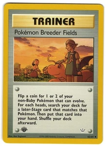 1ª EDICIÓN POKEMON BREEDER FIELDS POCO COMÚN 62/64 NEO REVELACIÓN POKEMON COMO NUEVO-COMO NUEVO - Imagen 1 de 2
