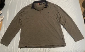 Chaps Long Sleeve Shirt Size XXL Men`s Regular Fit Grey, Zippered Collar - Picture 1 of 3