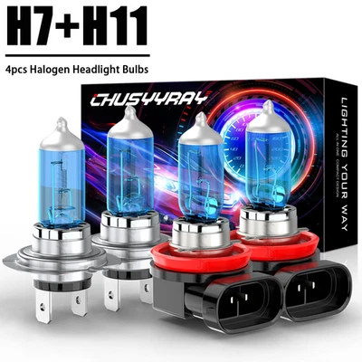 Lâmpadas de halogênio altas baixas para Volvo XC90 T6 V8 Sport Utility 03-14 H7 H11 - Imagem 1 de 4