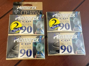 4 cintas de casete Memorex CD2 High Bias 90 NUEVAS SELLADAS - Imagen 1 de 3