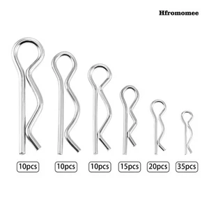 Hfromomee 100 piezas pasadores de acero clips R para sistema de bloqueo de pasador de enganche 6 tamaños - Imagen 1 de 8