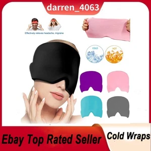 Ice Cap Tension Headache Migraine Relief Mask Heat Cold Therapy Hat Headache - Picture 1 of 17