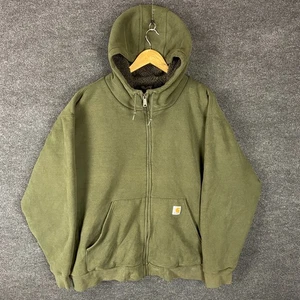 Carhartt Mens Jacket Size 2XL Green Long Sleeve Hooded Full Zip Outdoor Winter - Picture 1 of 24