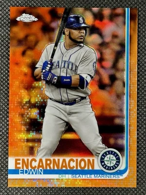 Edwin Encarnacion 2019 Topps Chrome Orange Refractor /25 #101 MARINERS - Image 1 of 2