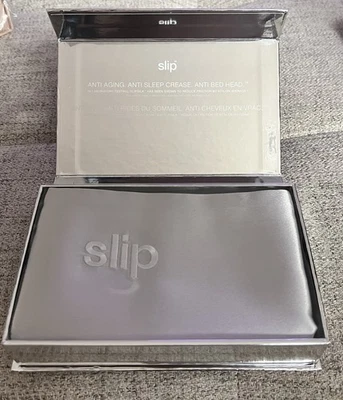 Funda de Almohada Slip 20" x 30" Queen Pure Silk, Suave y Duradera - Plateada (Nueva Sellada) Foto 1 de 4