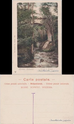 Ansichtskarte Heiden AR Brücke im Wald 1913 - Bild 1 von 3