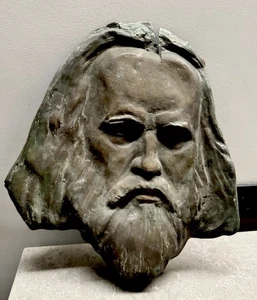 Placa de pared Mendeleev vintage de metal latón de mediados de siglo de la URSS decoración soviética - Imagen 1 de 8