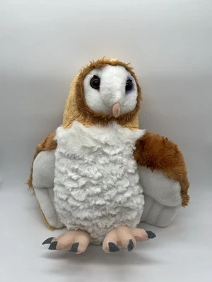 Wild Republic Barn Owl Plush 12” Tan White Brown Gold Brown Eyes - Image 1 of 4