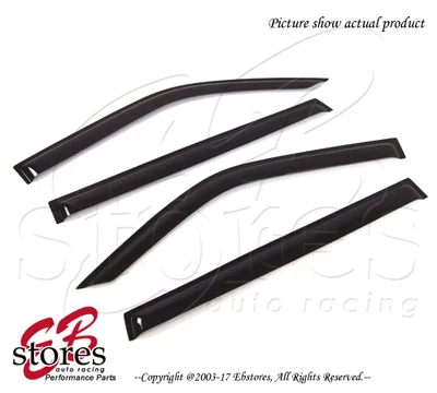 Mitsubishi Montero Sport 1996-07 Outside-Mounted Dark Smoke JDM Window Visor 4pc - Image 1 of 3
