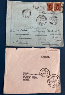 Historia Postal Egipto 2 Interesantes Portadas 1936 y 1962 - Buenos Matasellos Foto 1 de 2