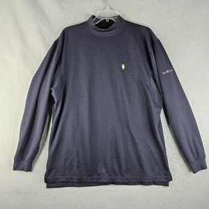 FootJoy Irish Creek Pullover Shirt Mens Large Navy Blue Long Sleeve Golf FJ Logo - Picture 1 of 15