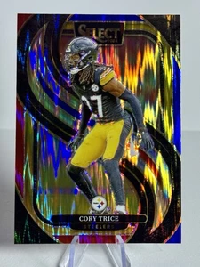 2024 Panini Select Cory Trice Red & Blue Prizm Shock #140 - Picture 1 of 2