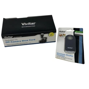 Vivitar Dedicated TTL Off Camera Shoe Cord + Wireless Shutter Release Nikon - Picture 1 of 5