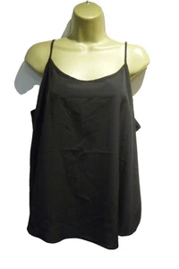 SELECT Ladies Size 18 Black Plain Strappy Adjustable Blouse Tank Camisole Top - Picture 1 of 12
