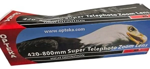 Opteka 420-800mm Super Telephoto Zoom Lens Platinum Series w/T-EOS Mount Adapter - Picture 1 of 1
