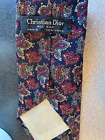 Designer Silk Vintage Christian Dior Paisley Men?S Neck Tie Paris New York