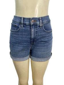 J.Crew Womens Denim Cuffed High-Rise Shorts Size 26 - New - Picture 1 of 8